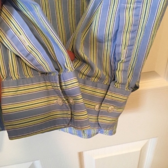 J. Crew Striped Dress Shirt Italian Cotton - Picture 7 of 8